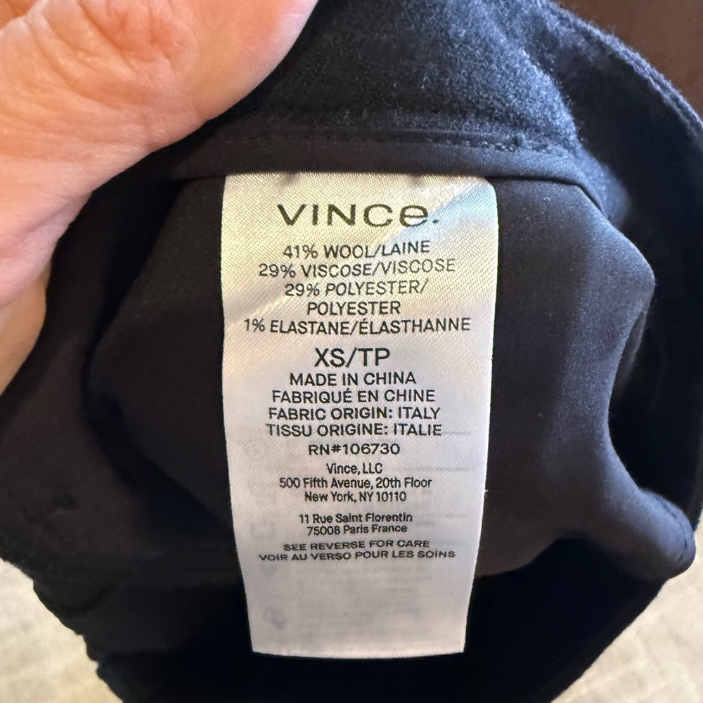 Vince Black Tailored Trousers - Picture 7 of 8